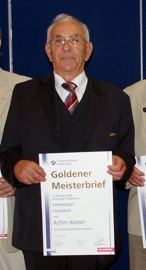 goldener Meisterbrief Achim Kessel Zella-Mehlis